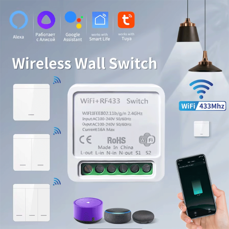 Smart Light Switch Wifi - Tuya WiFi Slimme Lichtschakelaar Smart Home