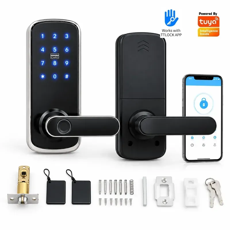 Smart Door Lock Wifi - Tuya Wiif Wachtwoord Vingerafdrukslot Binnendeur van