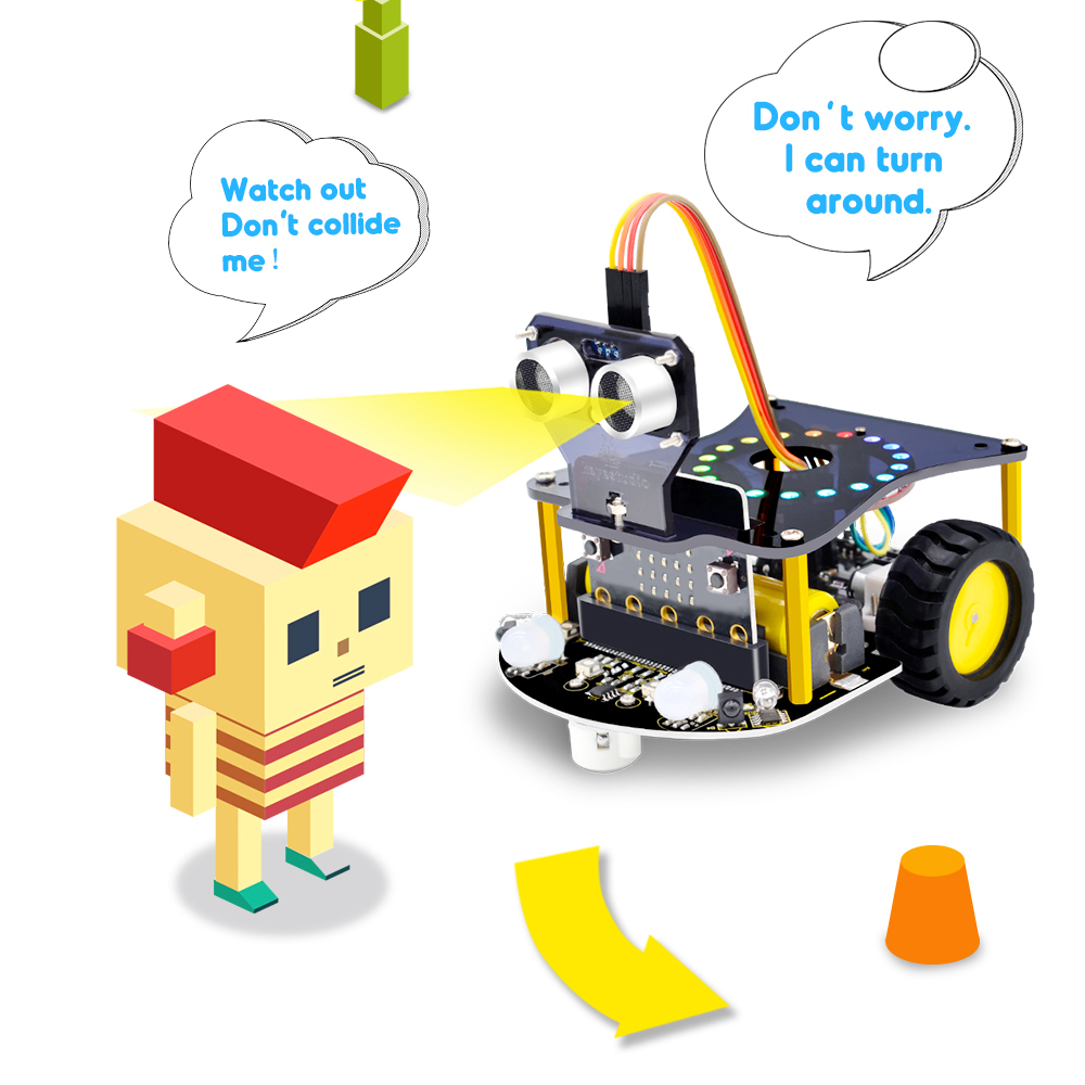 Kidsbits 2WD Microbit V2 Robot - Esp32 Smart Home Kit recensie en prijs